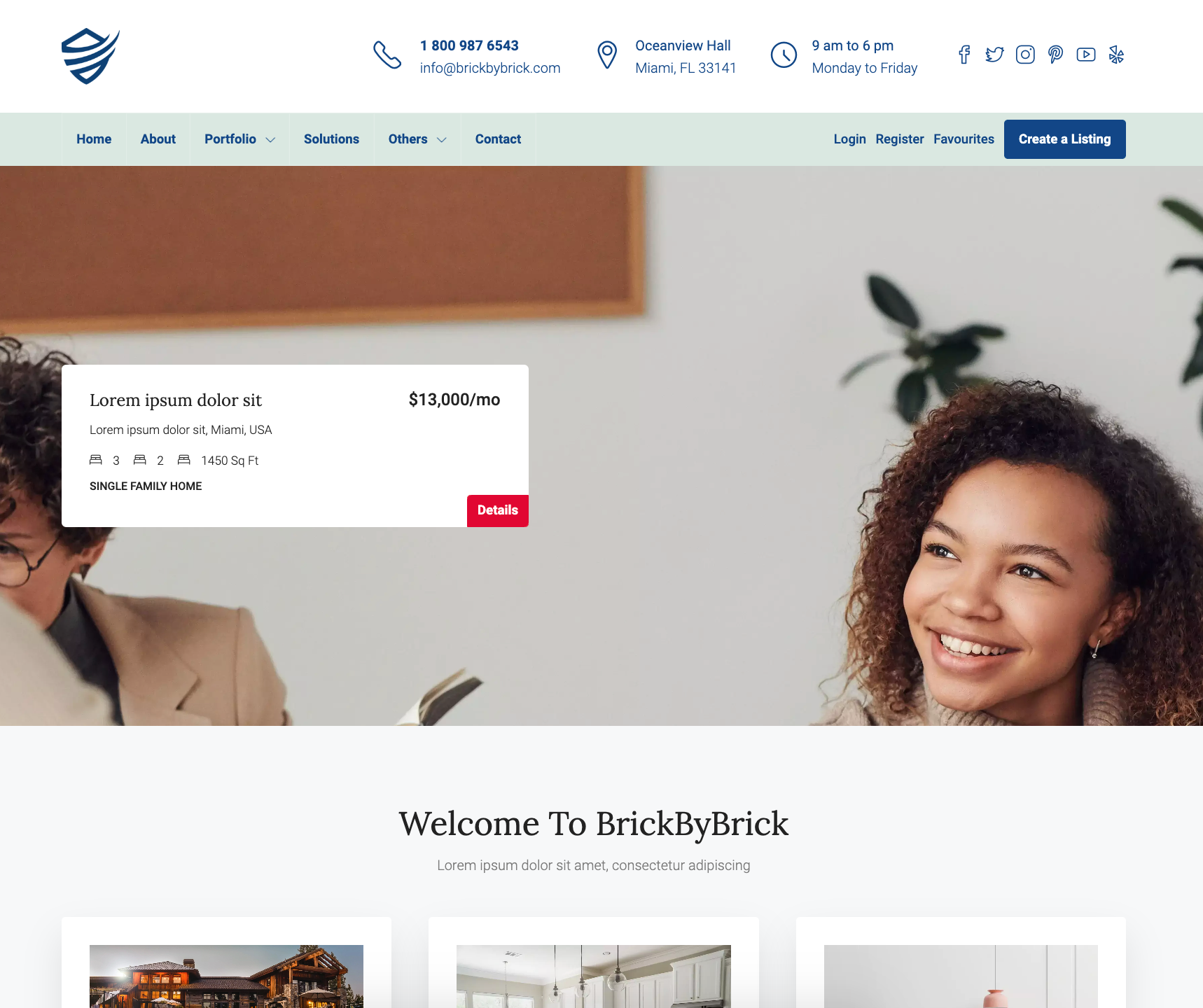 Ready-to-launch, professional real-estate theme